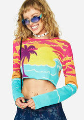 Wish You Were Here Crop Sweater