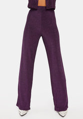 Purple Slinky Glitter Niran Trousers