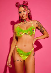 Feast Your Eyes Marabou Lingerie Set