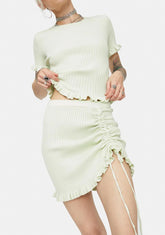 Owe Me Nothing Ribbed Mini Skirt