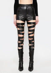 Wicked Excellent Taste Vinyl Cutout Pants