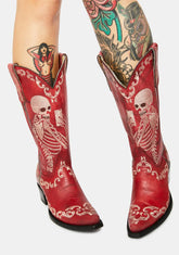 Red Selfie Cowboy Boots