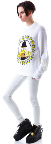Bad Boy Bart Knit Crew - Off White