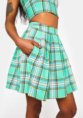 Spring Tartan Mini Skirt