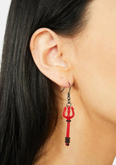 Fierce Fight Pitchfork Earrings