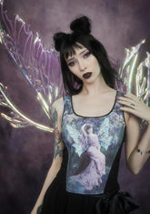 Ink And Feather Portrait Print Bodice