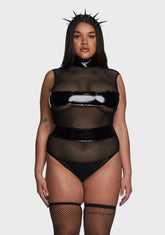 Plus Banned Behavior Vinyl Bodysuit
