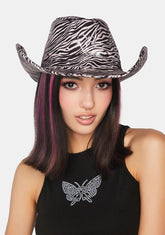 Pink Zebra Cowboy Hat