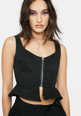 Sharp Tongue Corset Top