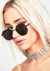Bad Flashy Girl Octagon Sunglasses