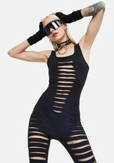 Laser Visions Sleeveless Jumpsuit