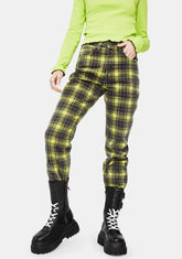 TUTTI FRUTI STRIPED DENIM MOM JEANS