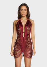 Ruby Fringe Benefits Sheer Slip Dress