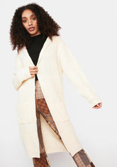 Morning Blush Long Knit Cardigan