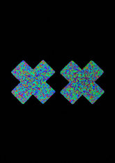 Blacklight Glitter Cross Pasties