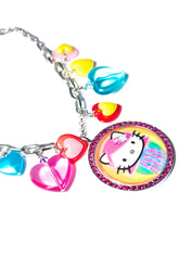 Pink Head Multicharm Necklace