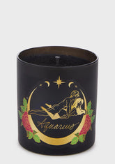 Rose Petal Aquarius Zodiac Candle
