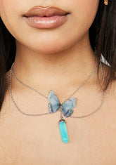 Jaded Wonders Butterfly Choker Necklace