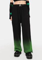 Dark Black Green Gradient Pants