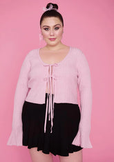 She's Heating Up Tie Front Cardigan