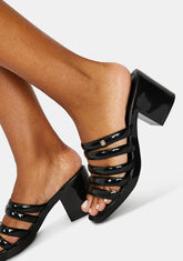 Black Barre Jelly Slides