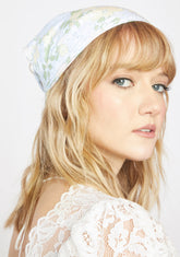 Washed Out Pastel Floral Bandana