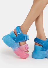 Pink Peach Platform Sandals