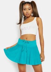 Teal Taking Requests Pleated Skirt