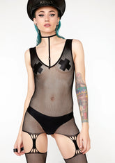 Mischievous Maiden Mesh Bodystocking