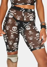 Skull Crusher Biker Shorts