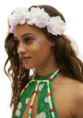 White Rose Light-Up Flower Crown