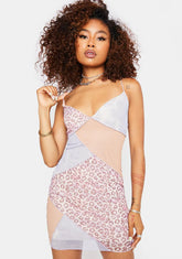 Leopard Love Fusion Patchwork Mini Dress