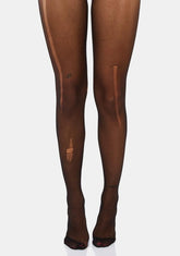 Atmosphere Black Distressed Tights