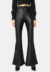 On The Rise Vegan Leather Flare Pants