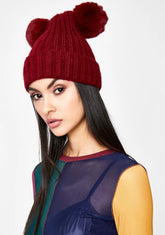 Wine Cozy Thoughts Pom Pom Beanie