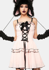 Pink Doll Moon Strap Dress