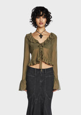 Familiar Patterns Mesh Blouse