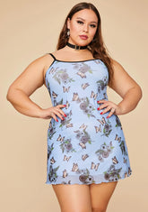 So Scenic Vision Mesh Mini Dress