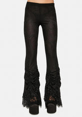 Lace Bottom Mesh Pants