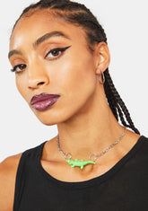 Crocodile Cutie Chain Necklace