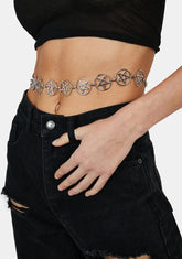Six Six Six Pentagram Belly Chain