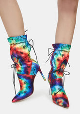 Tie Dye Money Making Madness Bandana Print Booties