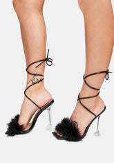 Black Warwick Feather Heels