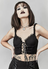 Song Of Sadness Lace Up Tank