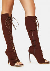 Chocolate Forever Bond Lace Up Boots