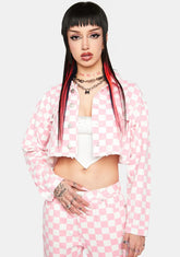 Up For A Challenge Checkered Jacket