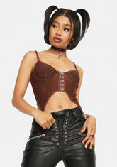 Mocha Got U Hooked Corset Top