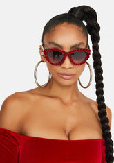 Rose Stained Kisses Cat-Eye Sunglasses