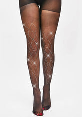 Looking Divine Rhinestone Tights