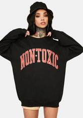 Black Non Toxic Graphic Sweatshirt